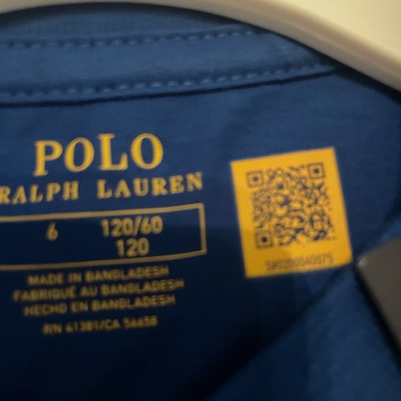 ✨ New with tags! ✨ POLO RALPH LAUREN Crewneck Tee. [Small: Size 6 Boys] - Picture 5 of 5